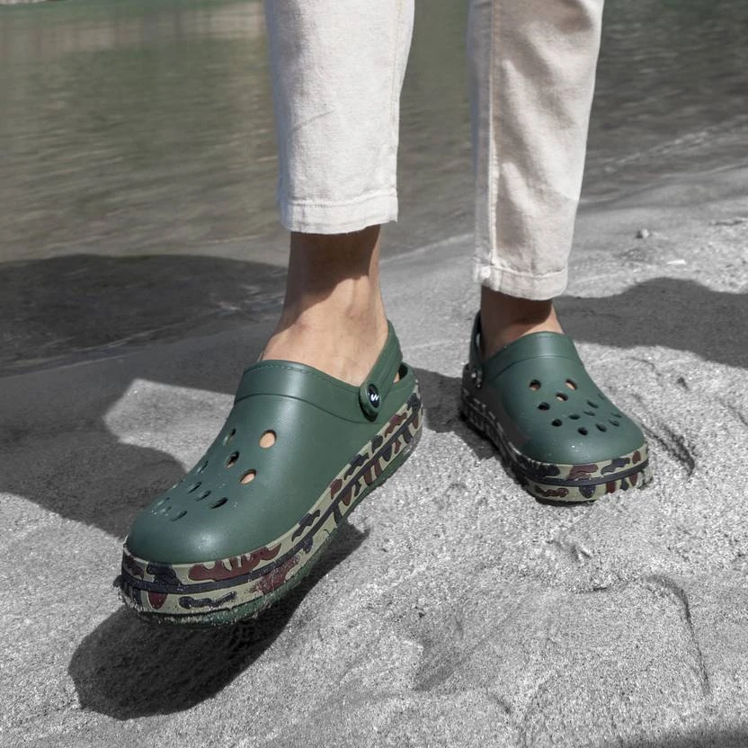 Campus Men Olive Clogs Sandal - Image 9