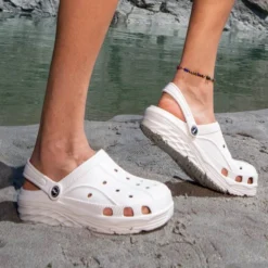 Campus Men Off White Clogs Sandal