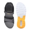 Campus Men Charcoal Grey & White Sports Sandals