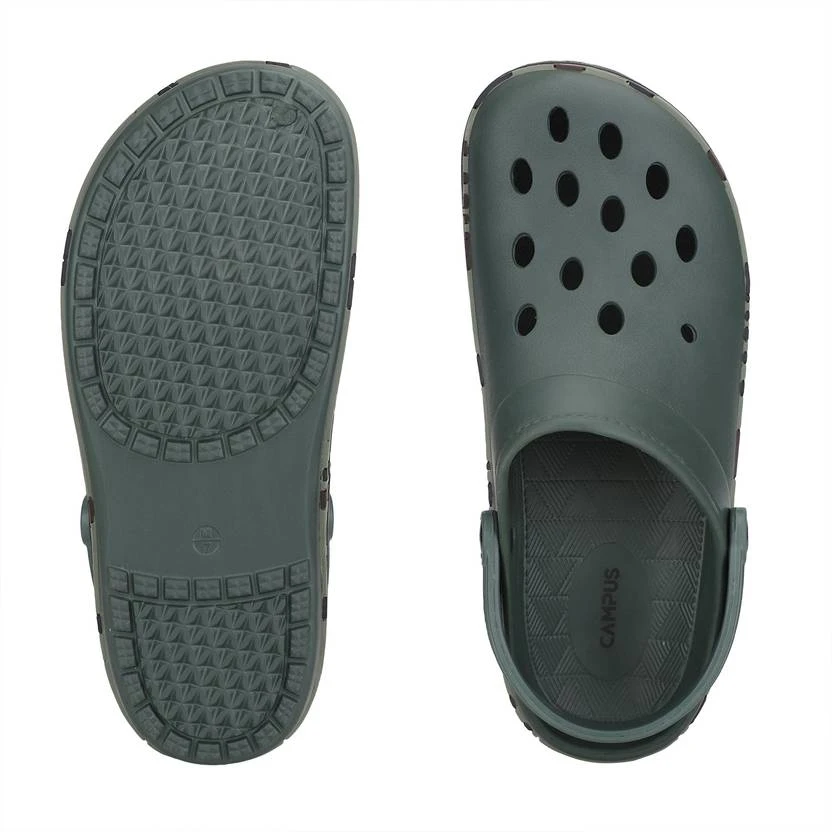 Campus Men Olive Clogs Sandal - Image 6