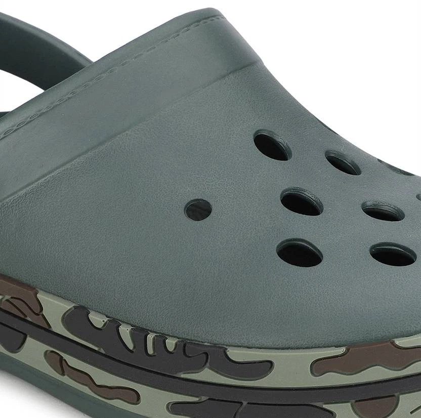 Campus Men Olive Clogs Sandal - Image 5