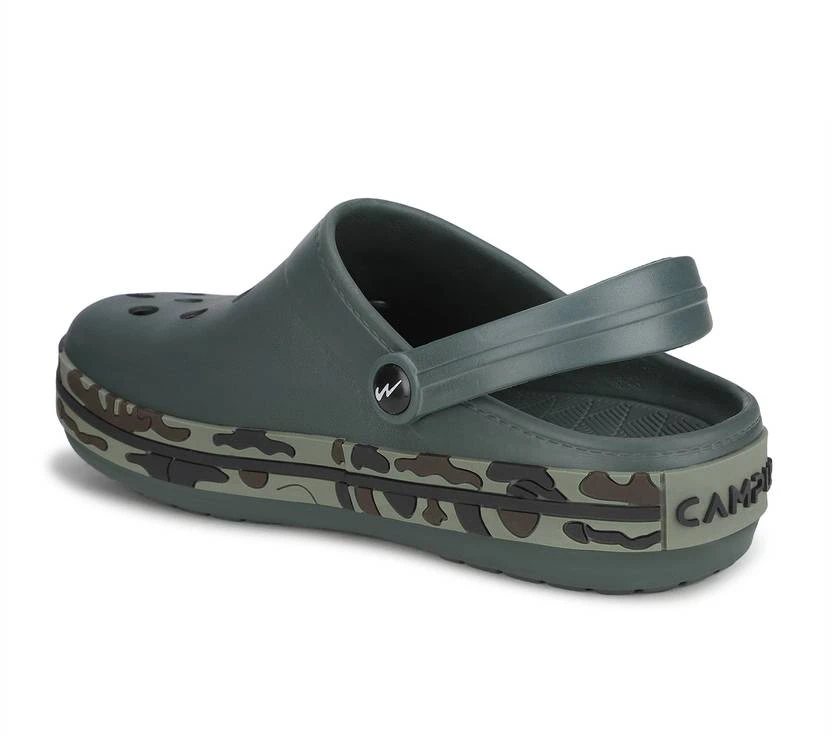 Campus Men Olive Clogs Sandal - Image 4