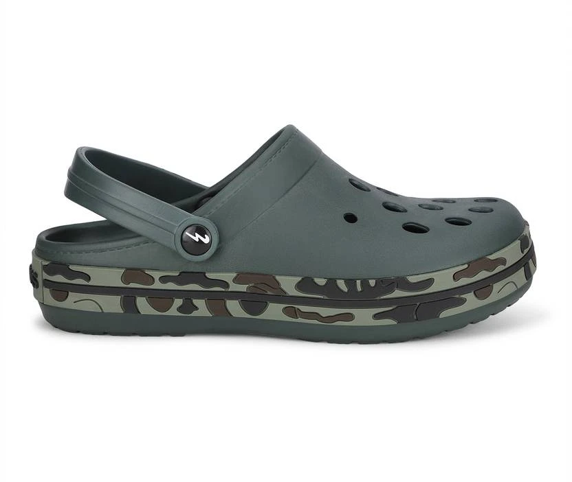 Campus Men Olive Clogs Sandal - Image 3