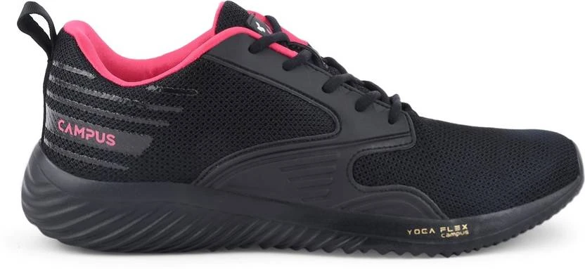 Campus NOOR PLUS Running Shoes For Women (Black) - Image 2