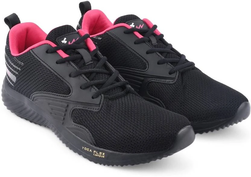 Campus NOOR PLUS Running Shoes For Women (Black)