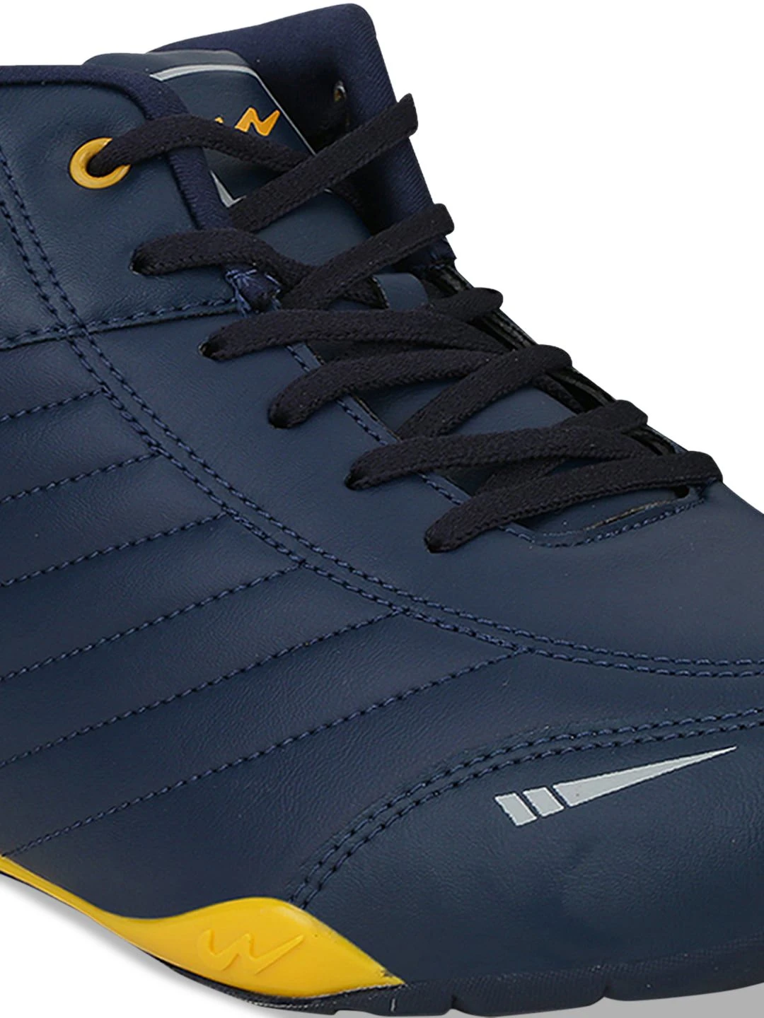 Campus Men Navy Blue & Yellow Everest Mesh Mid-Top Running Shoes - Image 5