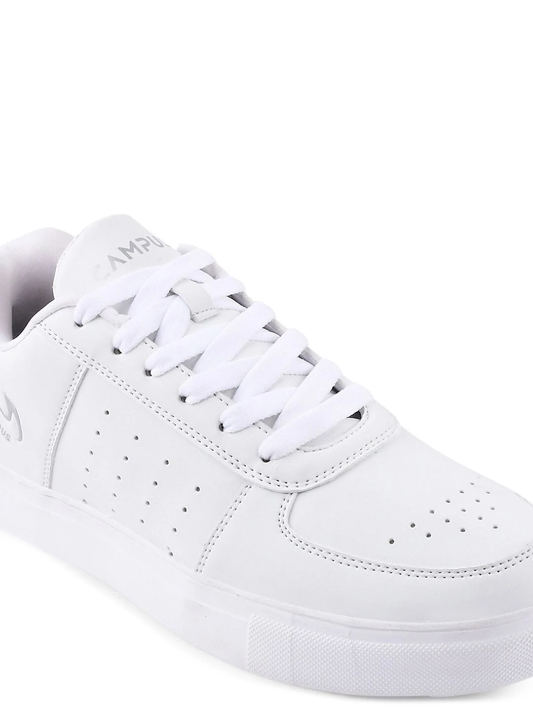 Campus Men White Perforations PU Sneakers - Image 6