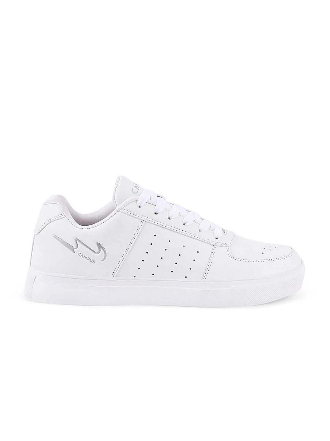 Campus Men White Perforations PU Sneakers - Image 2