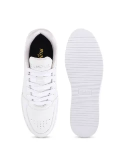 Campus Men White Perforations PU Sneakers