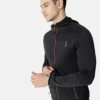 Campus Sutra Men Black Lightweight Training Or Gym Sporty Jacket