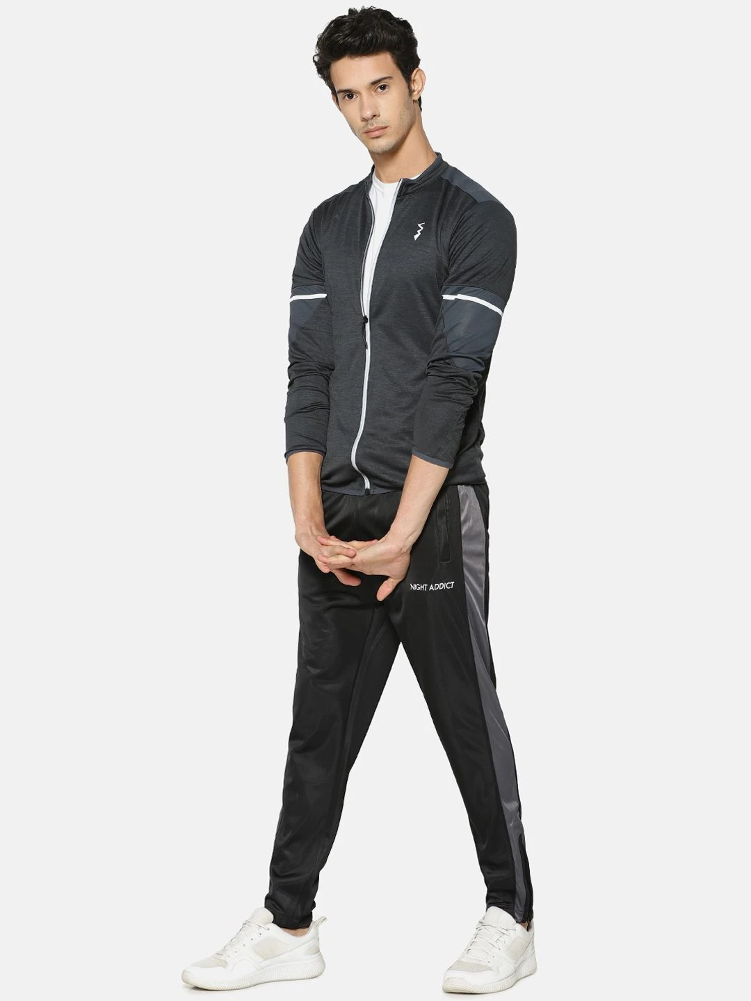 Campus Sutra Men Charcoal Grey Solid Solid Jacket - Image 5