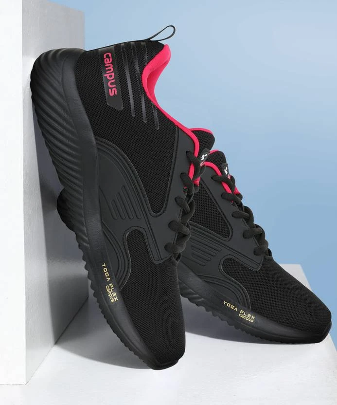 Campus NOOR PLUS Running Shoes For Women (Black) - Image 4