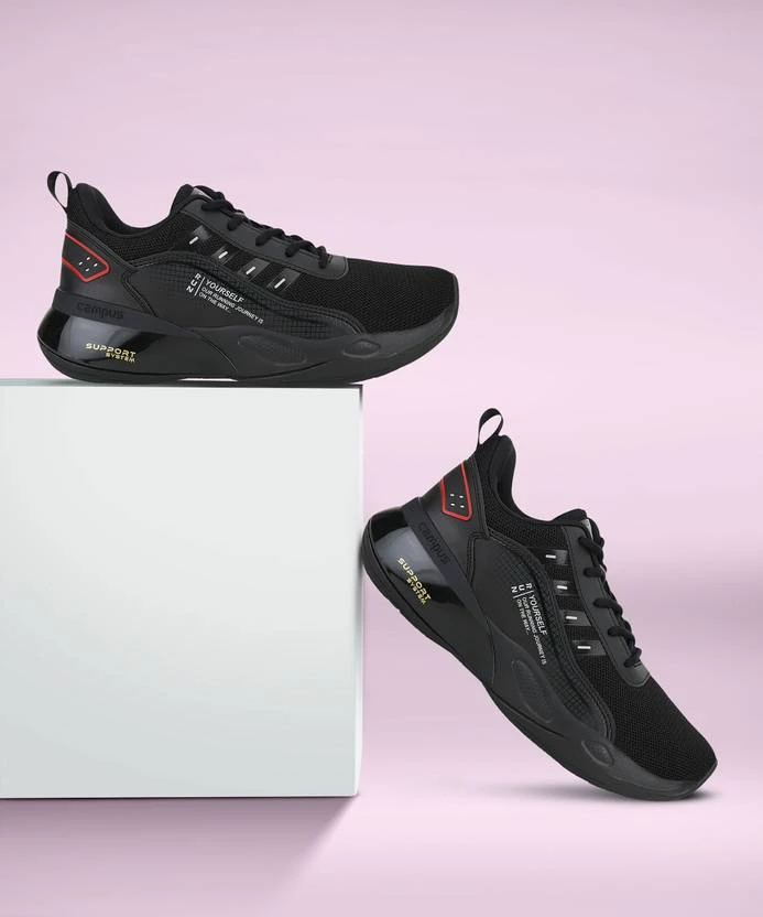 Campus RIM Running Shoes For Men (Black) - Image 7